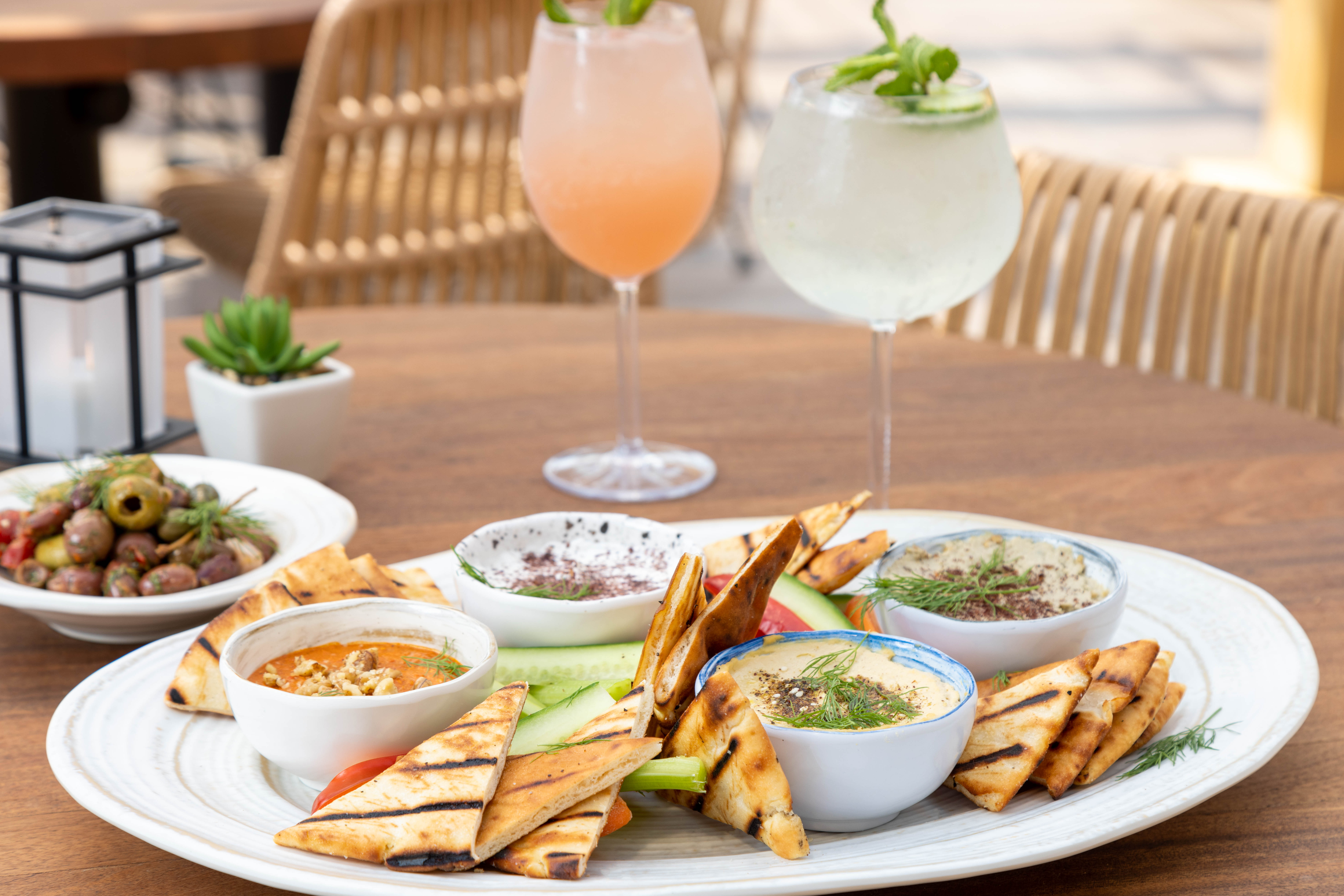 Cocktails and Mezze Platter