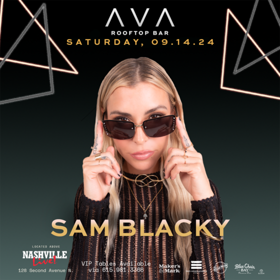 Sam Blacky performing at AVA rooftop Saturday, September 14 downtown