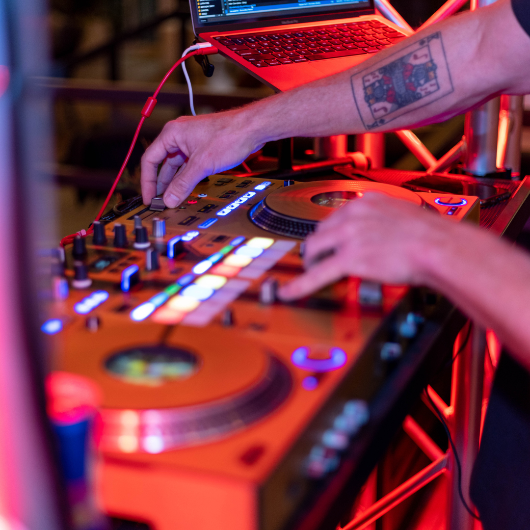 DJ Mixing at AVA Rooftop Bar in Cary, NC